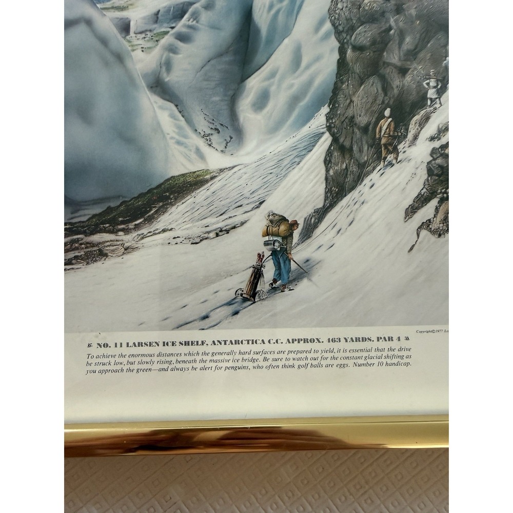 Loyal H Chapman No 11 Larsen Ice Shelf Golf Landscape Print Infamous 18 9.5x12.5 - Picture 2 of 4